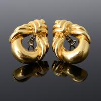 Pair of 18K Gold Estate Earrings - Sold for $1,536 on 10-26-2024 (Lot 177).jpg